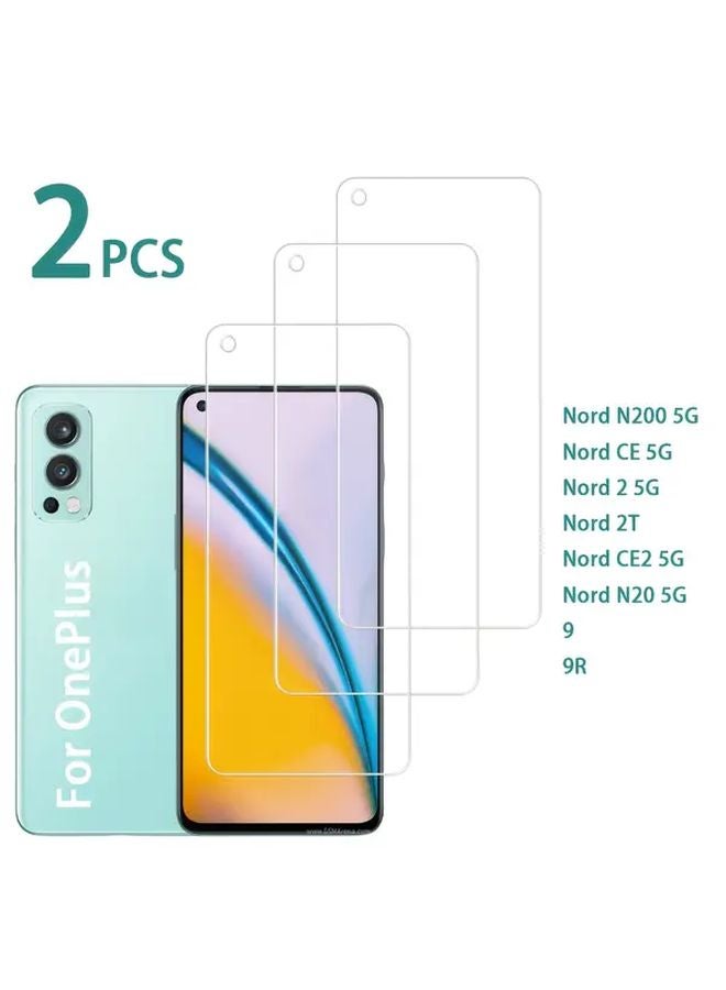 2 قطعة من حامي الشاشة الزجاجي المقوى لهاتف OnePlus Nord CE 5G، بشفافية عالية ومقاومة للخدوش بصلابة 9H - Image 1